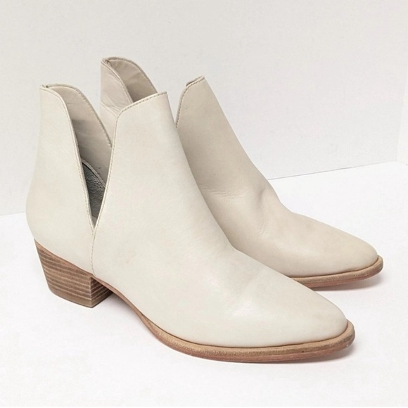 Free People Charm Double V Ankle Boots Cream/Tan Size 38/7.5 - Picture 3 of 7
